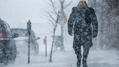 صورة ثلوج وعواصف مع رياح باردة عبر جنوب أونتاريو
